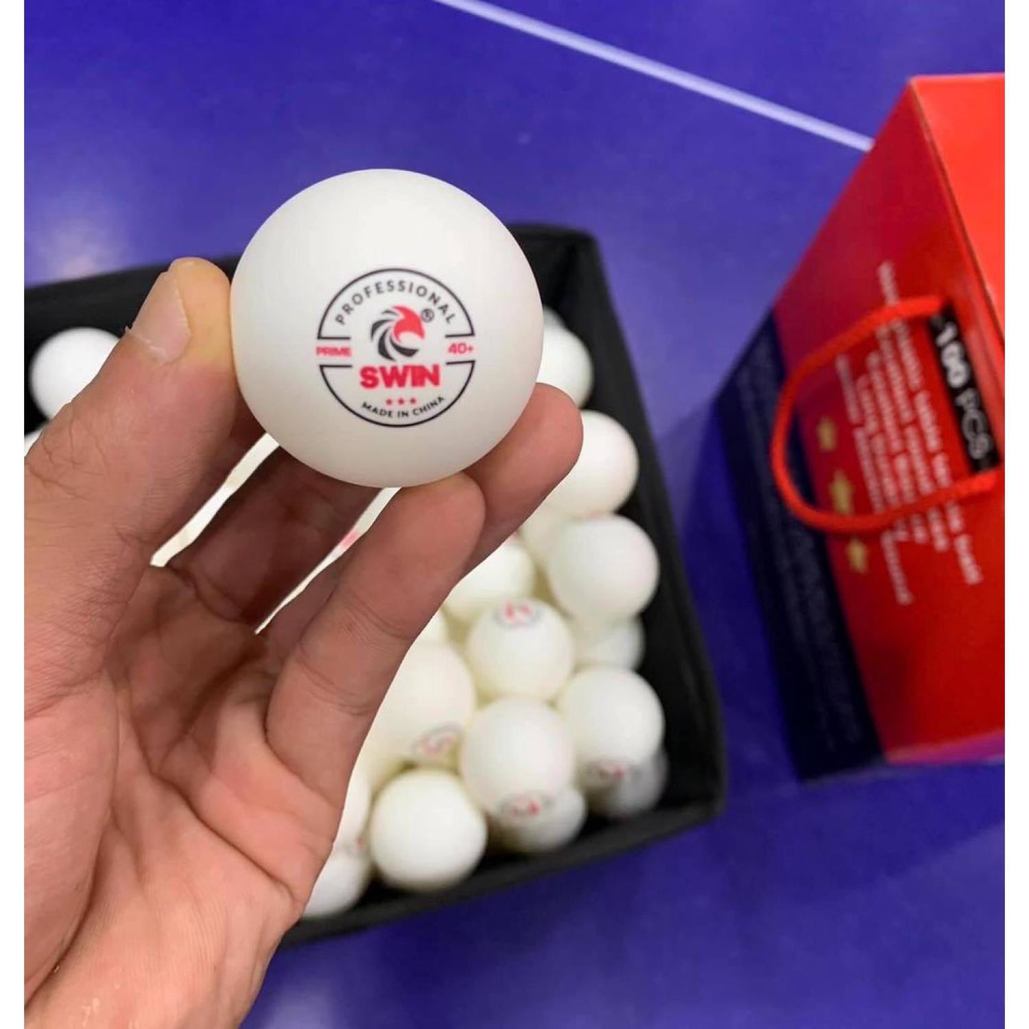 Bóng tập Swin 40+ 3 sao (100 quả kèm khay đựng)