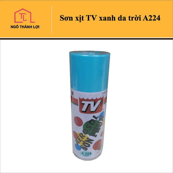 Sơn xịt TV xanh dương đen A216, xanh dương A242, xanh da trời A224, xanh lá nhạt A217, xanh lá A214, xanh lá đen A230
