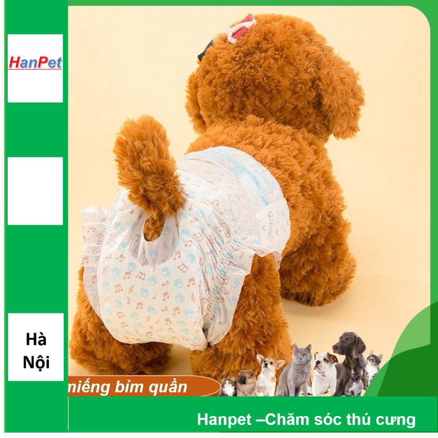HN-10 miếng bỉm quần dạng dán chó mèo cao cấp loại siêu thấm ĐỦ SIZE