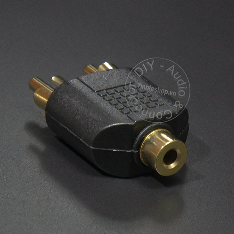 Đầu đổi 3.5mm cái sang 2 đầu hoa sen AV đực - 3.5mm ra 2AV 1 chiếc