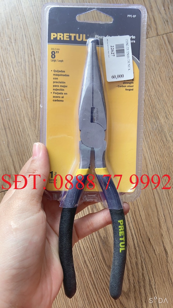 Kềm nhọn 203mm Pretul 22627