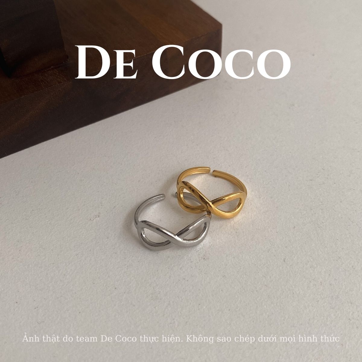 [KHÔNG ĐEN GỈ] Nhẫn nữ Infinity De Coco