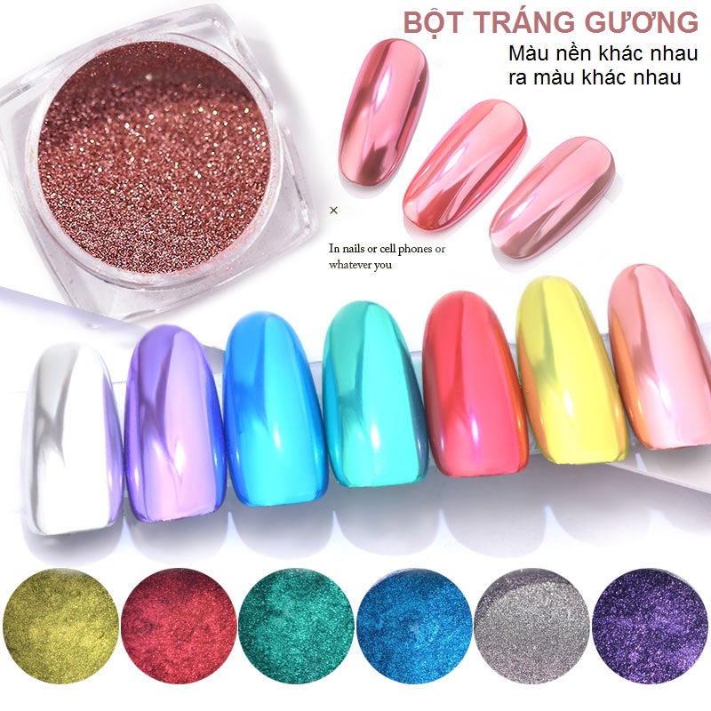 [HCM]Bột tráng gương trang trí móng
