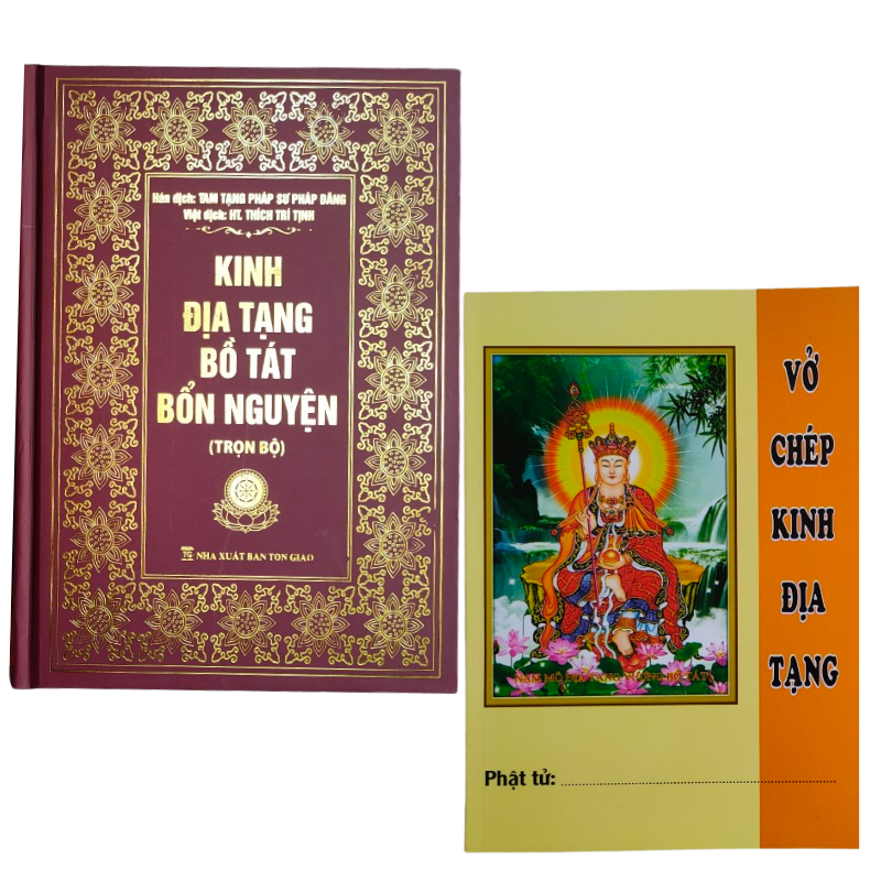Kinh Địa tạng bồ tát bổn nguyện + Vở chép kinh địa tạng