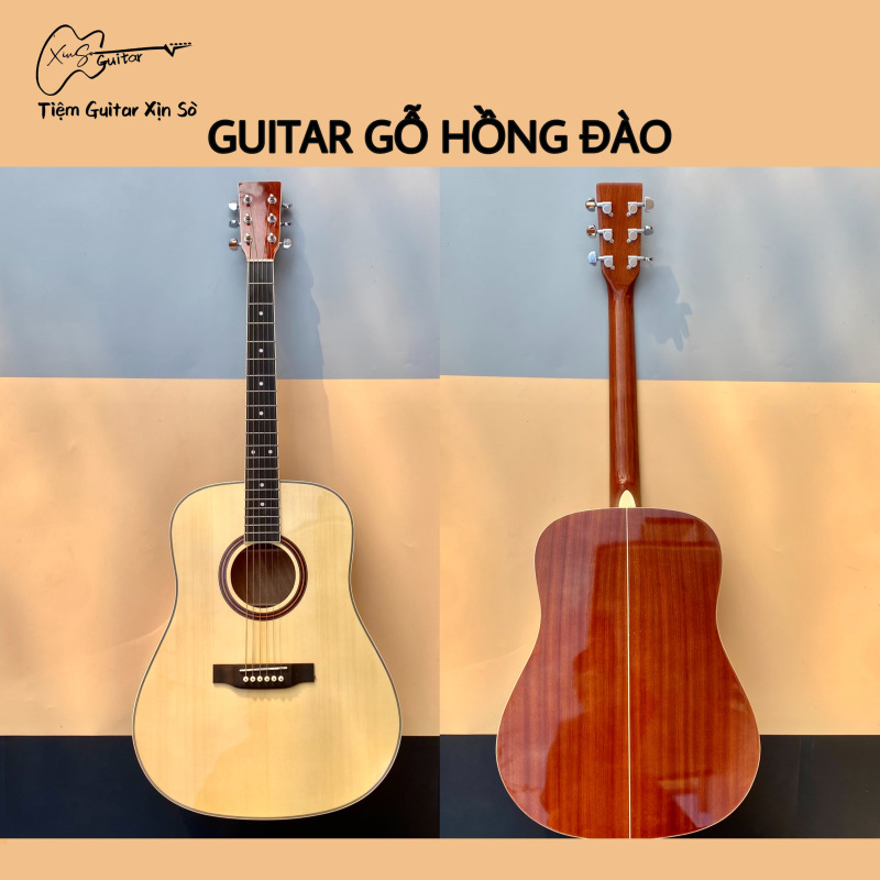 Guitar acoustic gỗ hồng đào cao cấp
