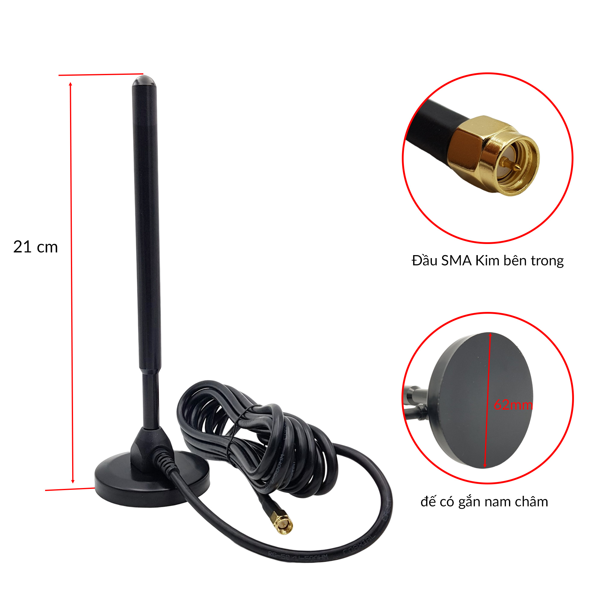 Anten RF Lora 433Mhz 35dBi đầu ra SMA