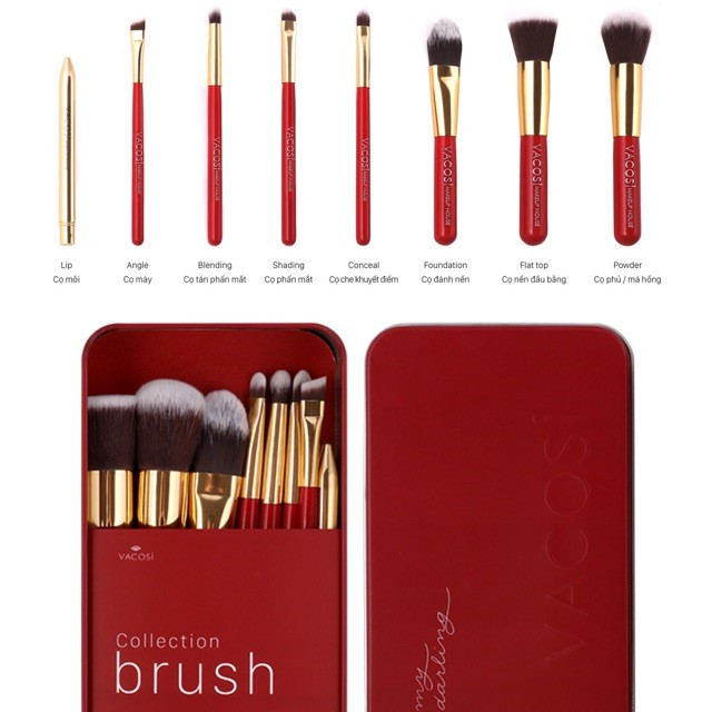 Vacosi My Darling Travel Brush Set 8 PCS BC24
