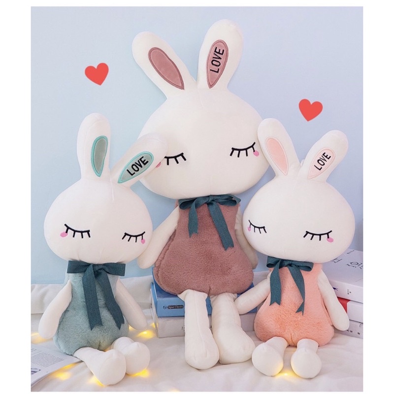 Thú bông thỏ bông cute cho bé siêu mềm mịn