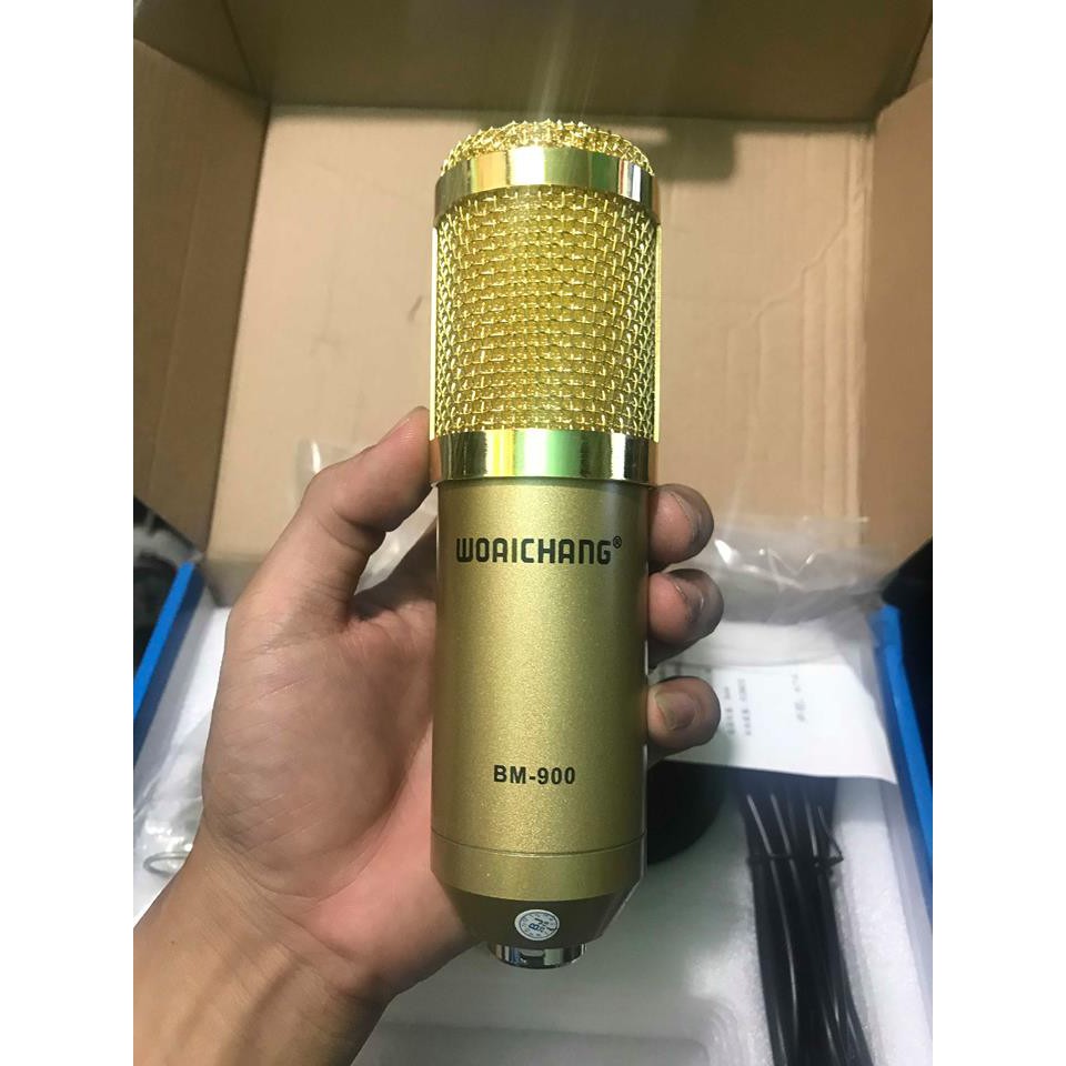 Micro thu âm Studio cao cấp BM900 Woaichang,  micro livestream mic thu âm, kẹp bàn cho mic thu âm