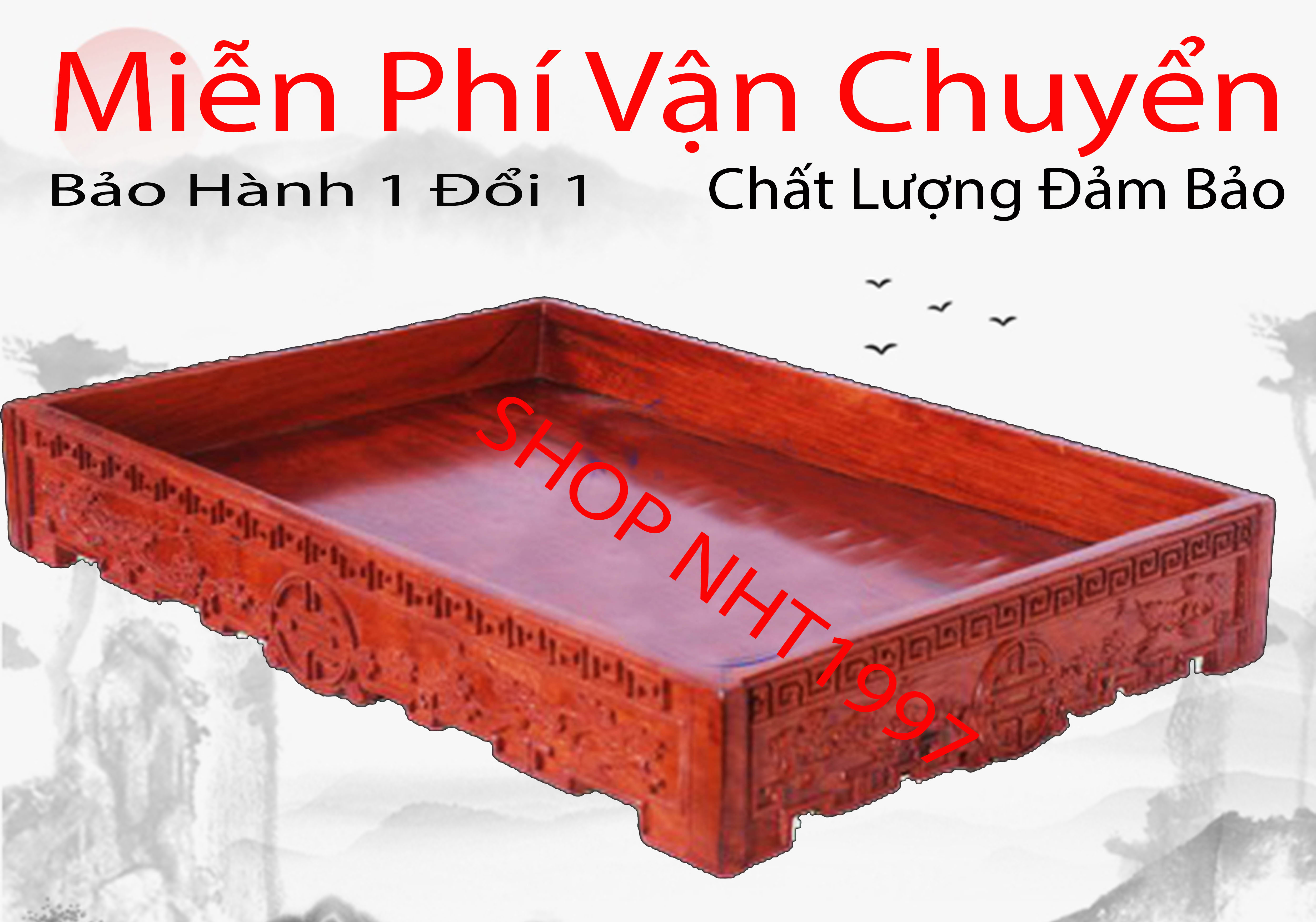 khay trà không lối thoát gỗ hương
