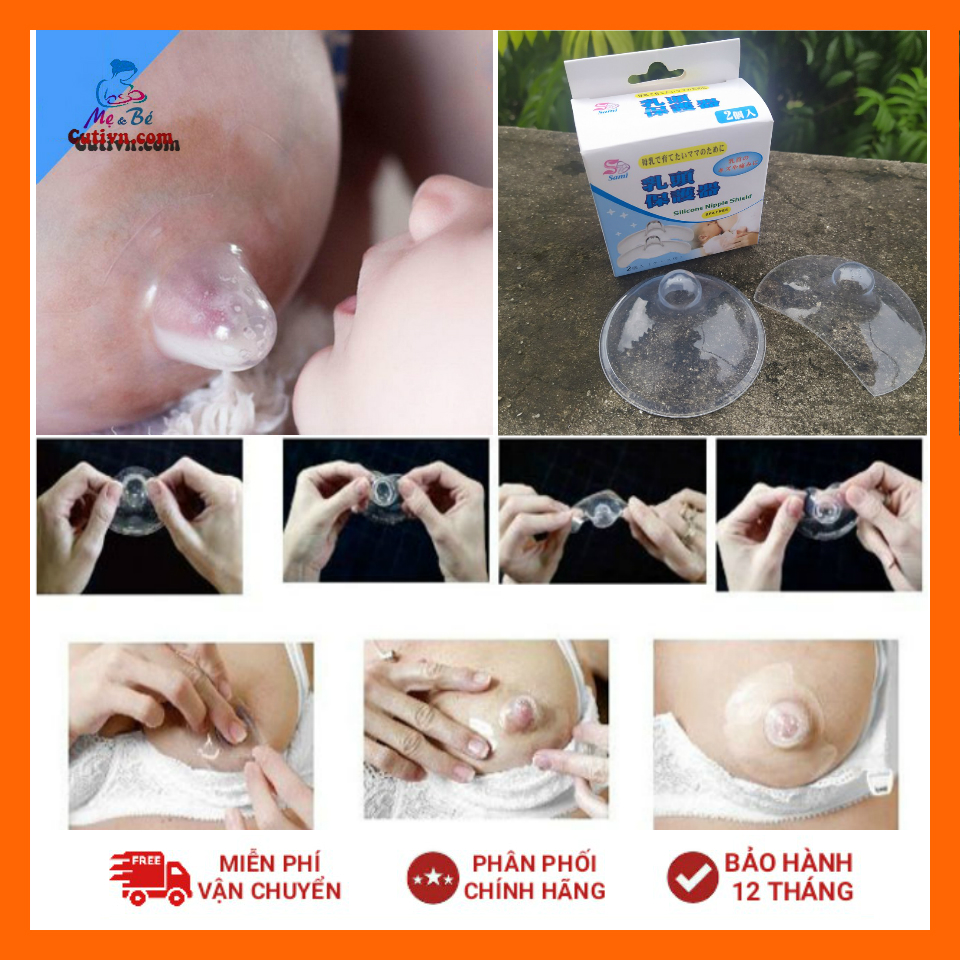 Bộ 2 núm Trợ ti Silicon Siêu Mềm Cho Mẹ