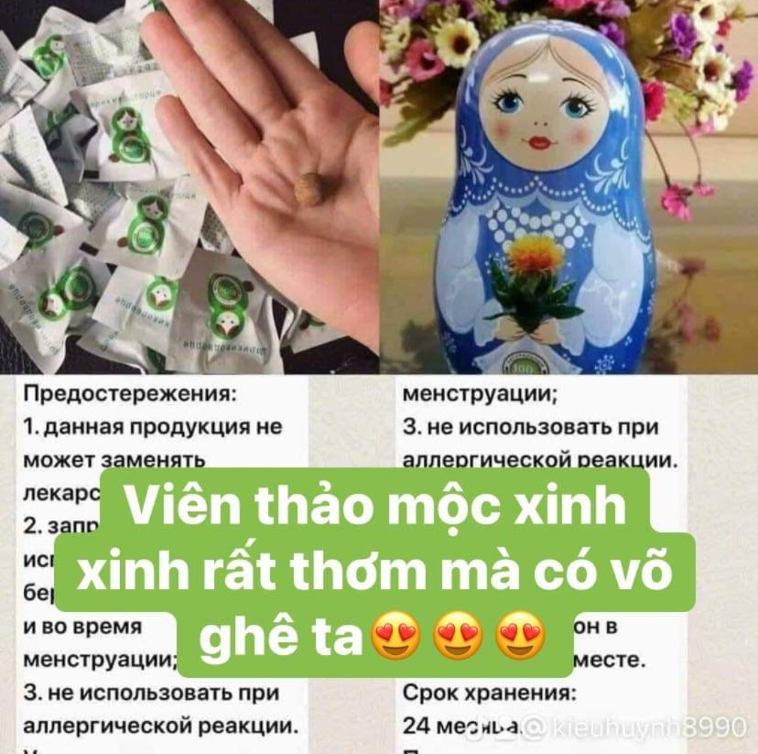 Viên đặt phụ khoa thảo mộc quả cầu Nga