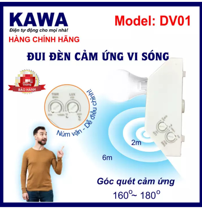 ĐUI ĐÈN CẢM ỨNG VI SÓNG DV01