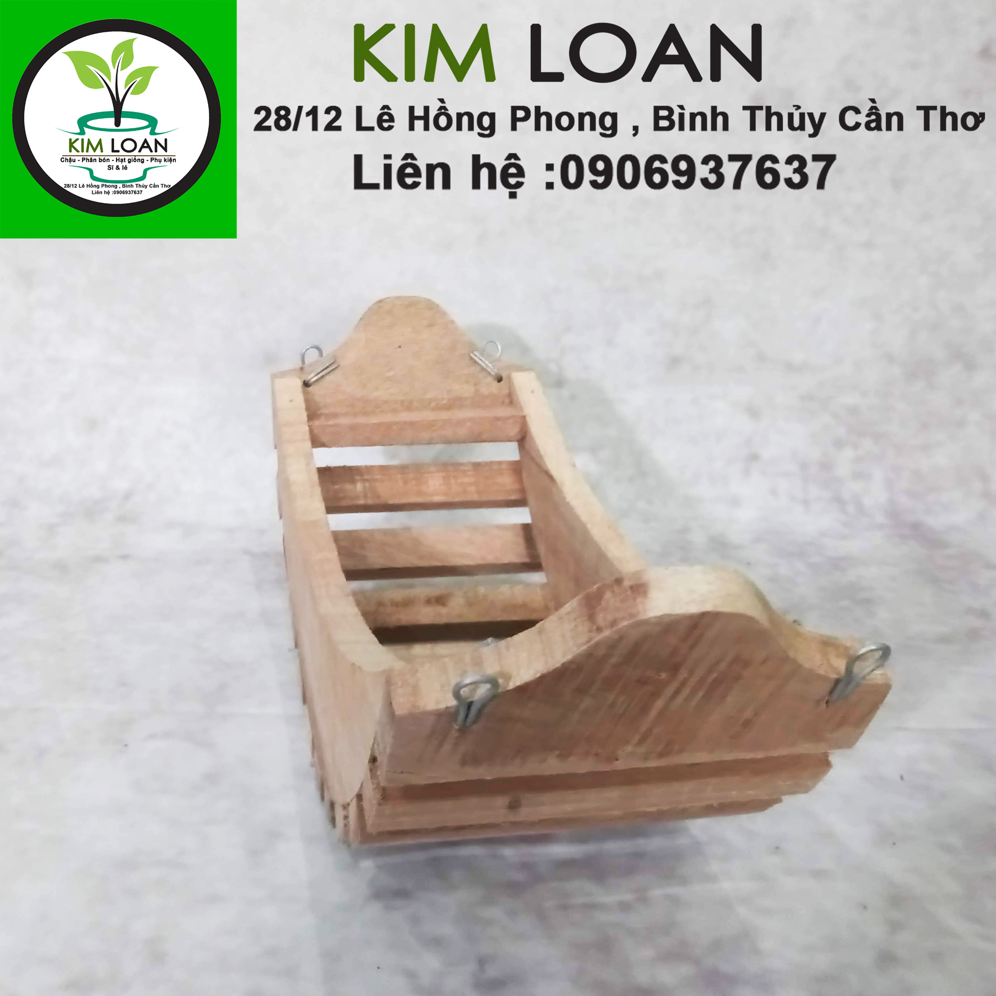 Chậu lan gỗ hình chiếc thuyền