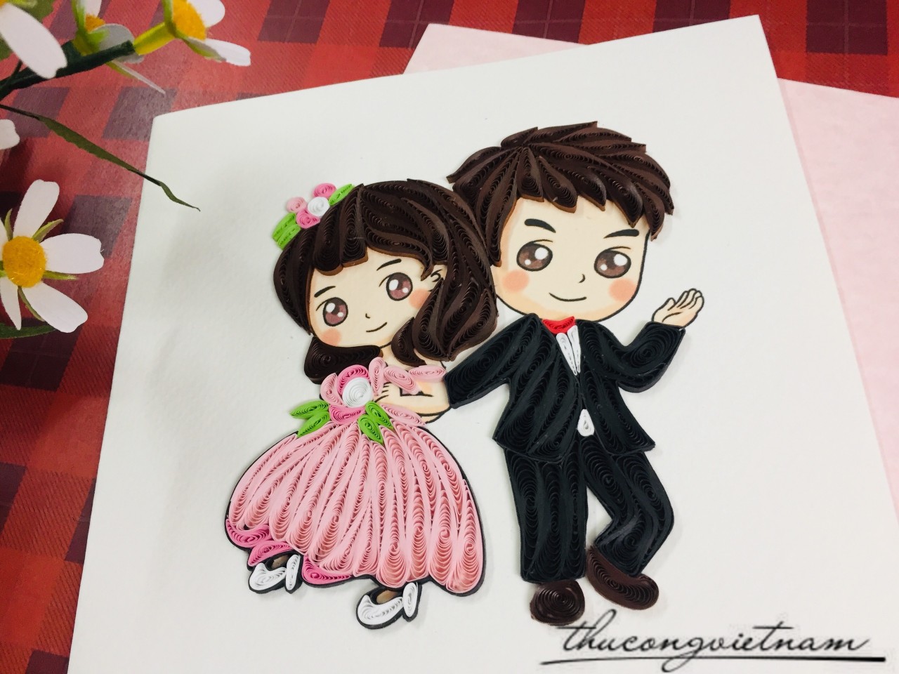 Thiệp quilling Valentine