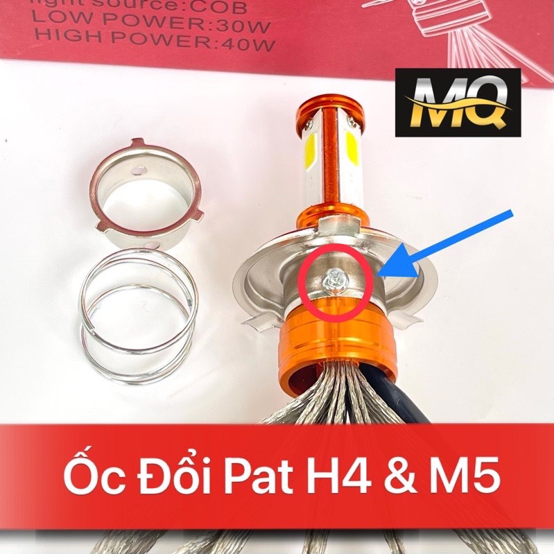 ĐÈN PHA LED CYT 2 TIM LED H4 (GIÁ 1 BÓNG)