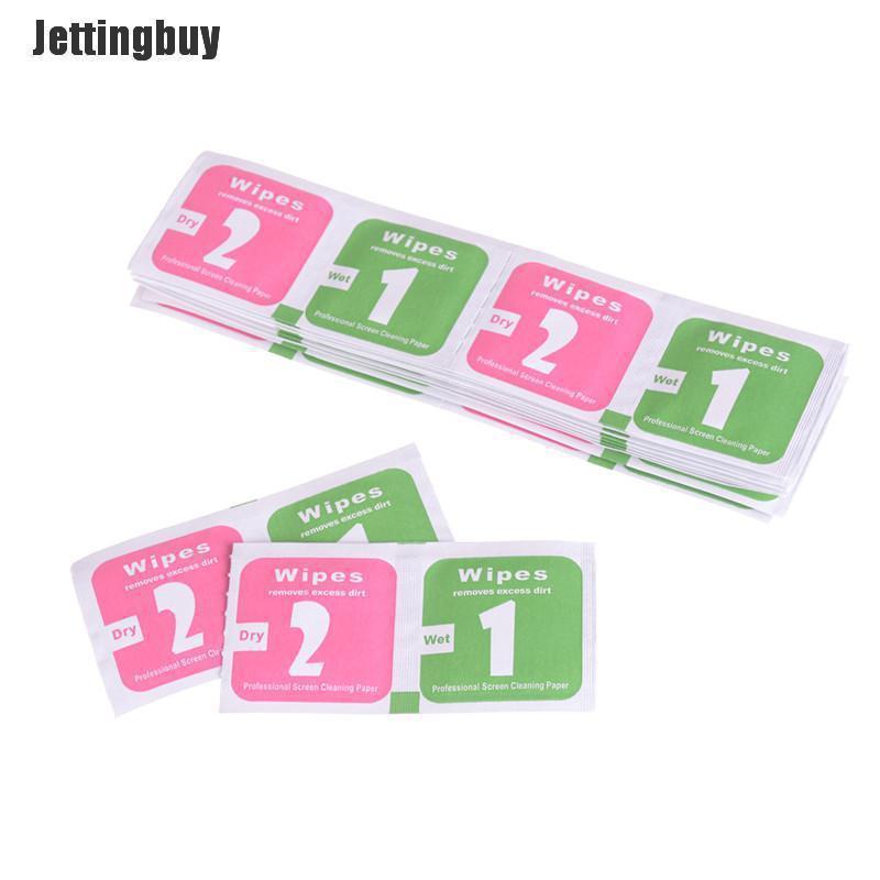 Jettingbuy 400pcs New Camera Lens Phone LCD Screen Dust Removal Dry Wet Cleaning Wipes Papers