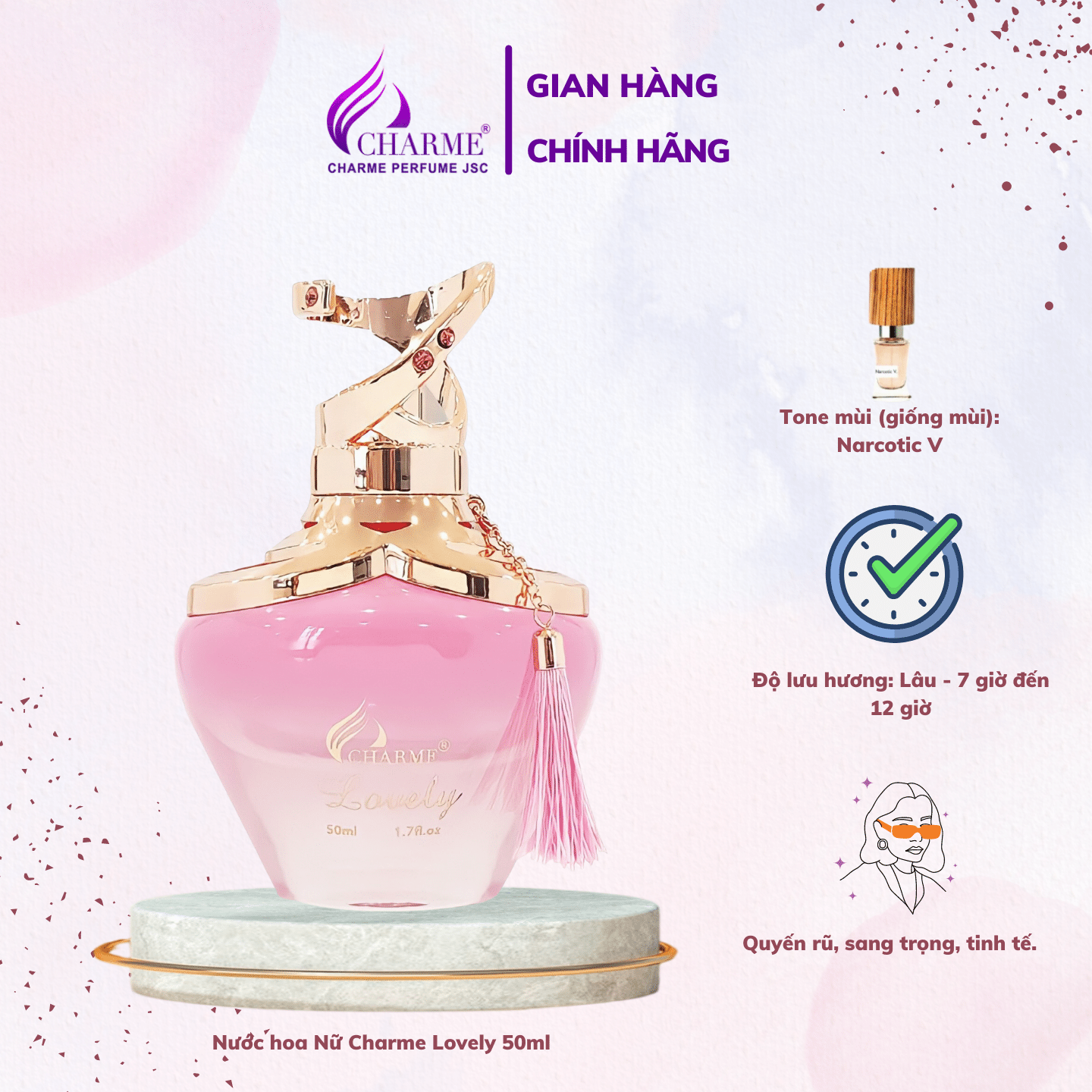Perfume women charme lovely 50ml