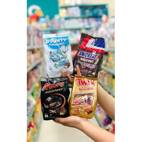 (4 Loại) Socola Snickers/ Bounty/ Twix/ Mars Gói 150gr