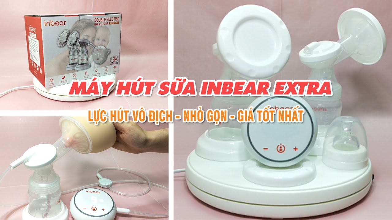 Máy hút sữa điện đôi Inbear. Dụng cụ hút sữa sau sinh
