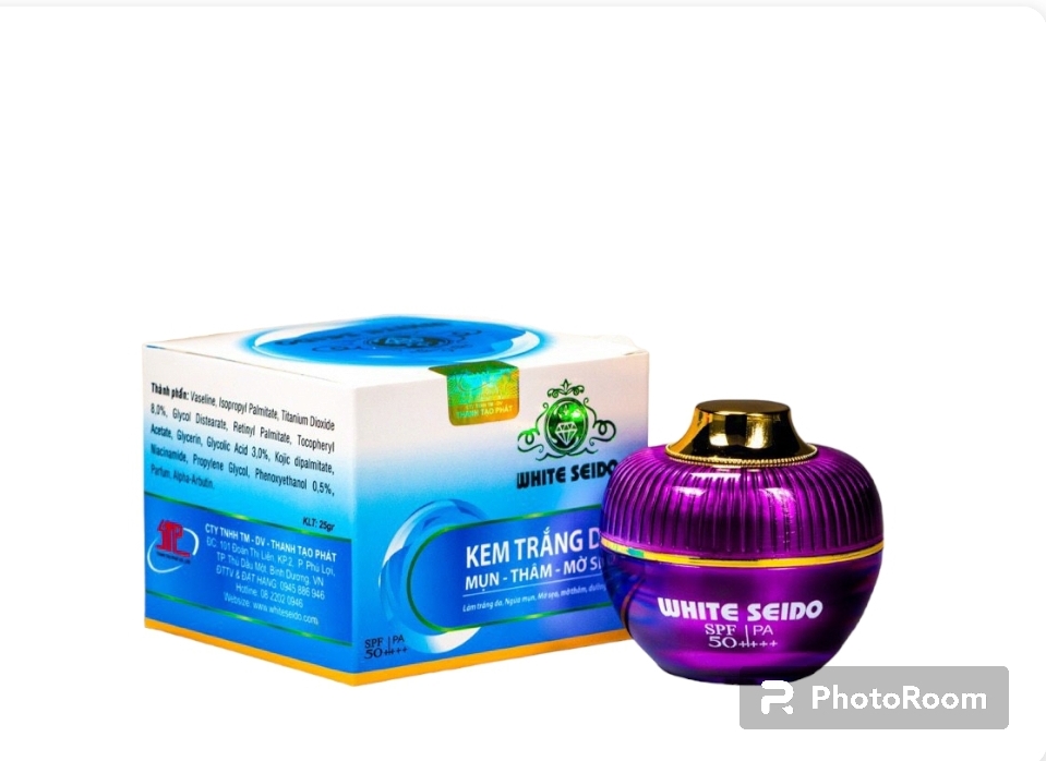 Kem White Seido dưỡng trắng da, mụn, thâm, mờ sẹo 25g