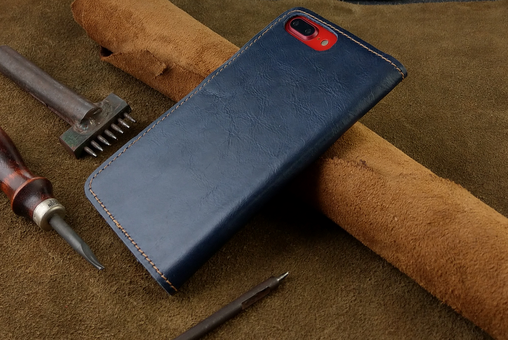 Bao Da Iphone 7 Plus 8 Plus Handmade Da Bò Thật
