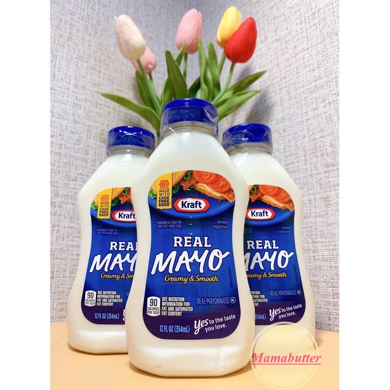 Sốt Mayo không đường Kraft lọ 354ml( eat clean, keto, ăn kiêng, gymer)