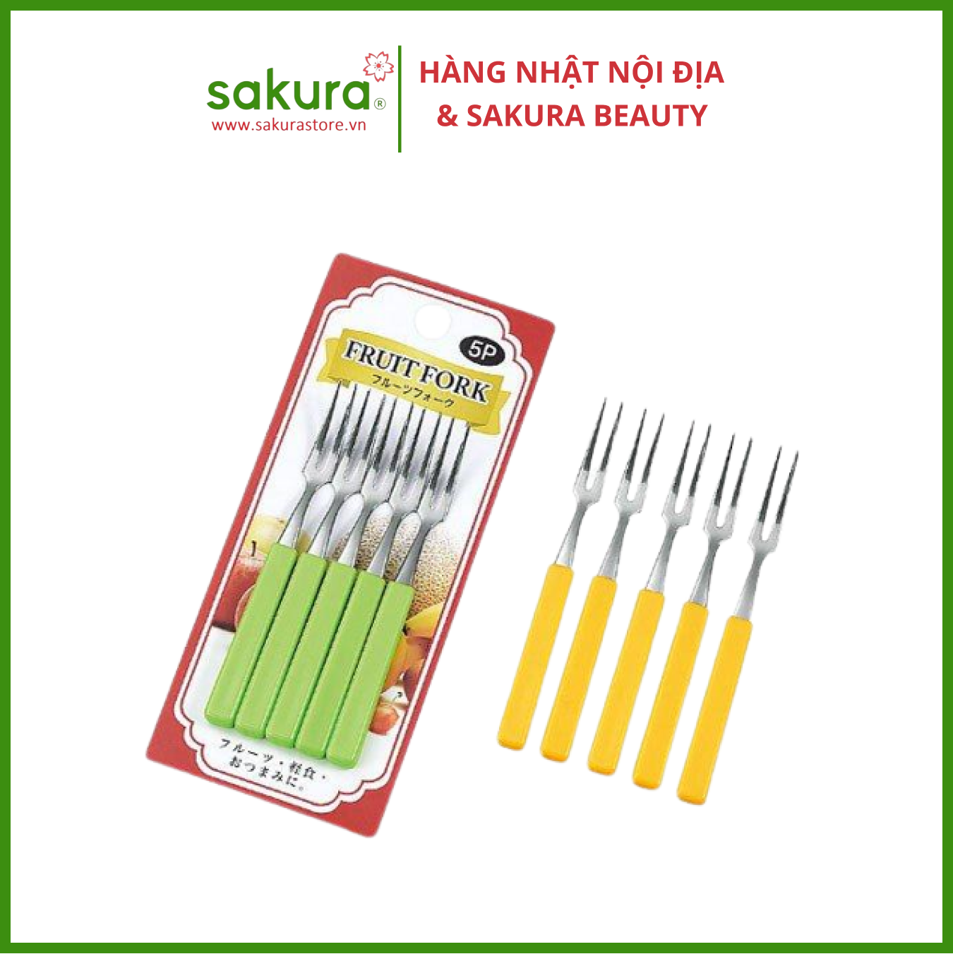 Set 5 dĩa mini xiên hoa quả - Hàng Nhật nội địa