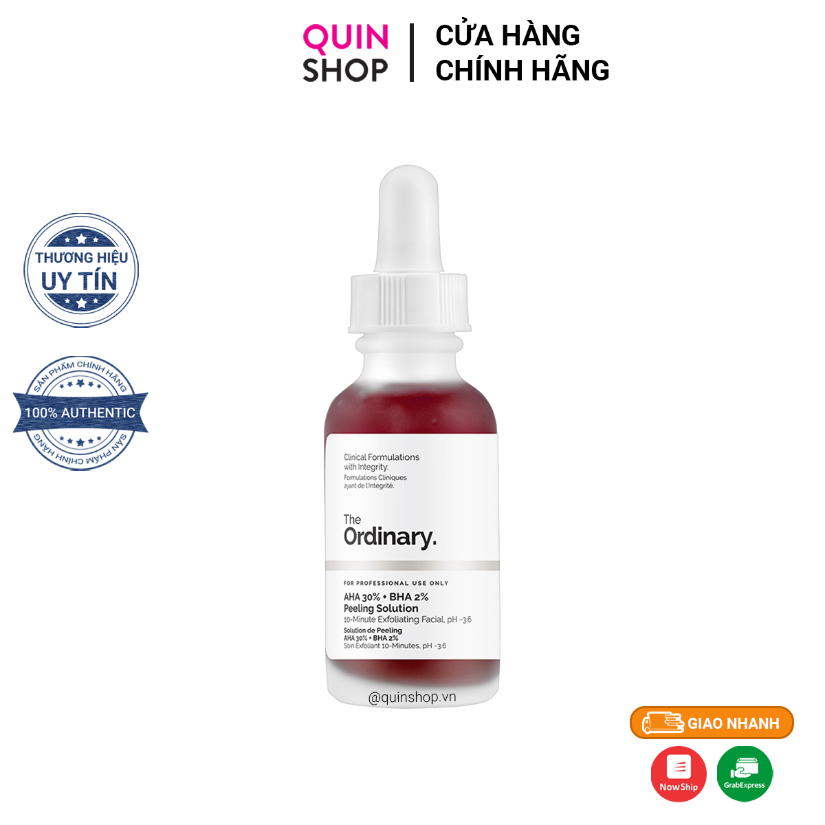 Tinh chất tái tạo da the ordinary aha 30% + bha 2% peeling solution