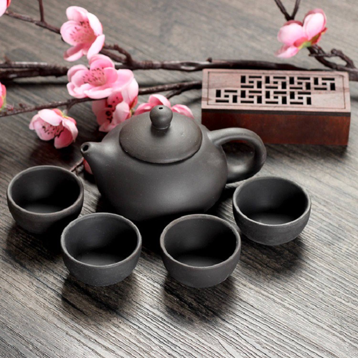 Bộ bình trà 4 tách Nhật Bản trơn(lᴏại 1)