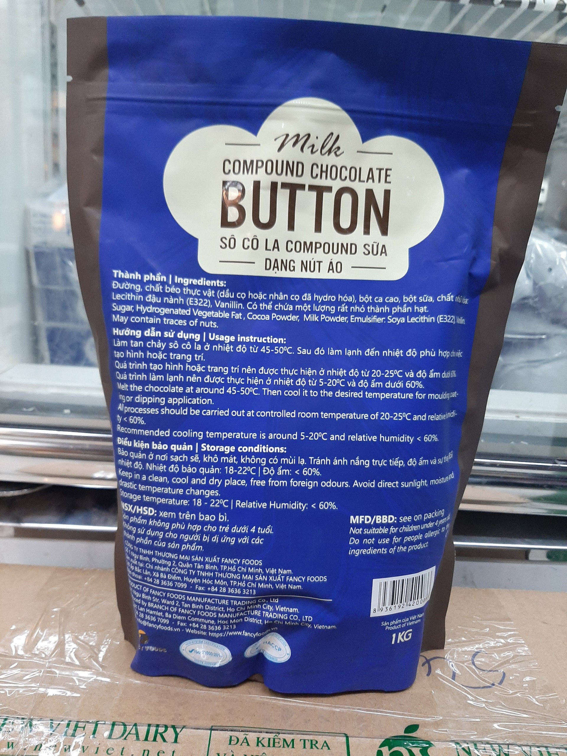 Sô Cô La Compound Sữa Dạng Nút Áo Cacao Talk 1kg