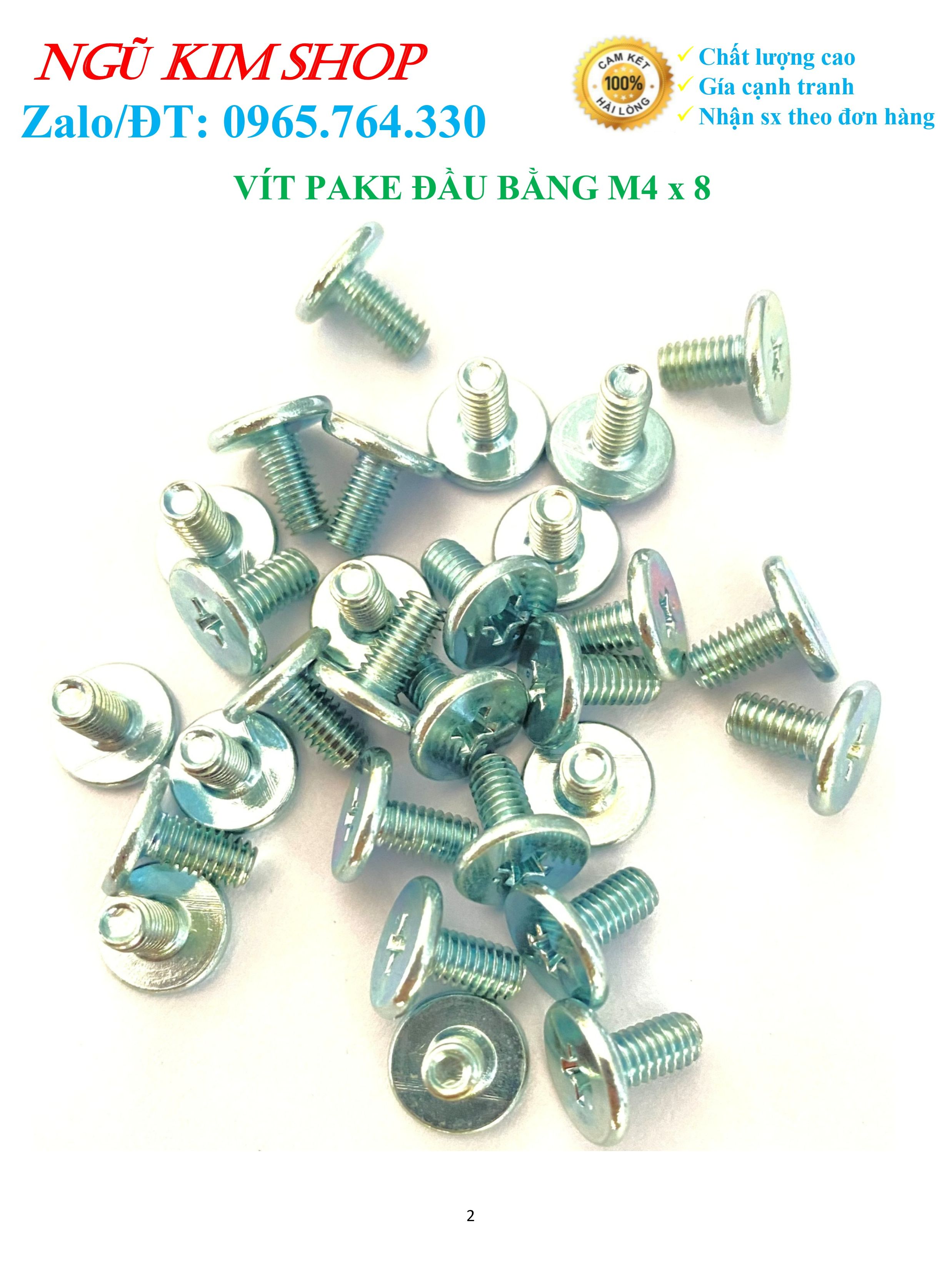 M4 X 8 Flat Head Screw _ Pack of 100
