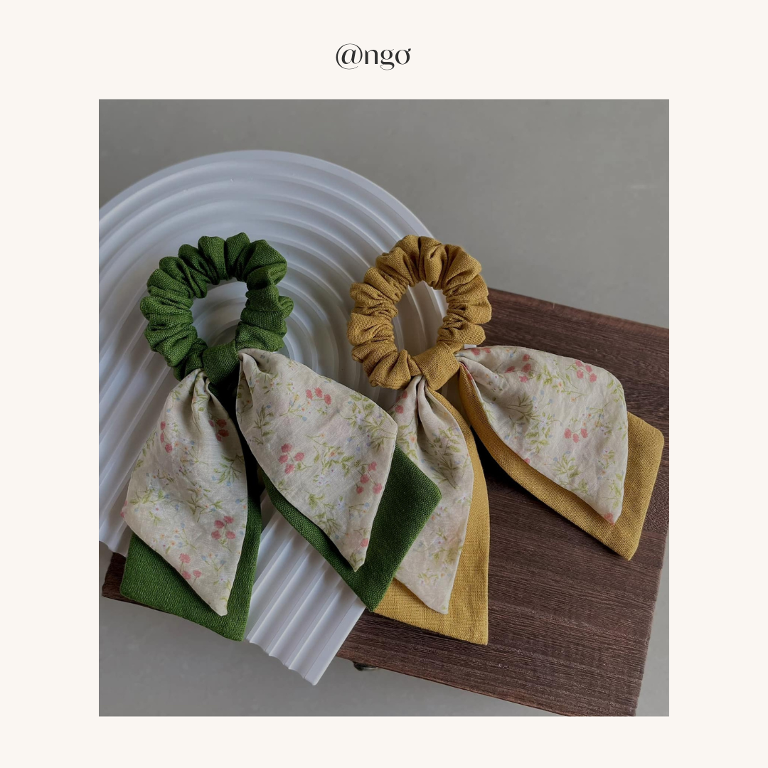Dây Cột Tóc Scrunchies Linen Handmade