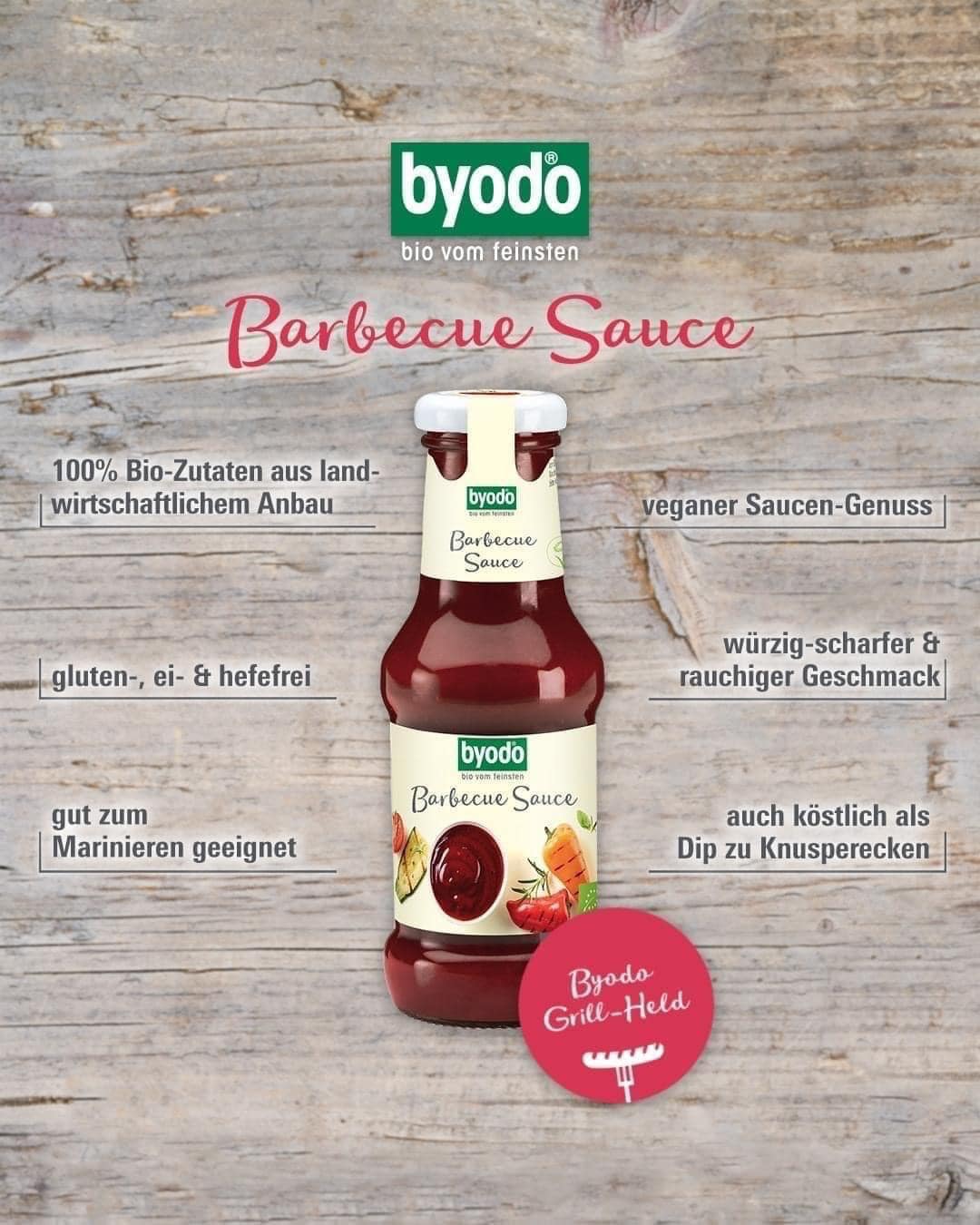 [Byodo]Xốt ướp nướng barbecue hữu cơ - 250gr