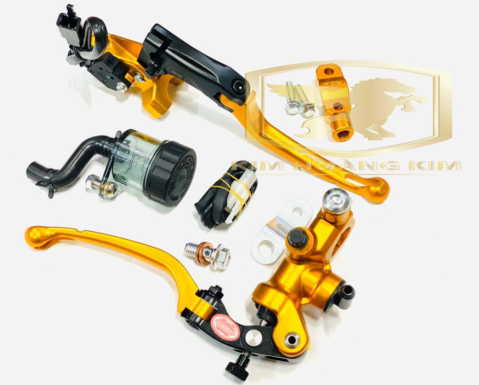 [Lấy mã giảm thêm 30%]Combo tay thắng S1 và tay côn RCB màu Vàng gắn xe máy ExciterWinnerSonicRaider...