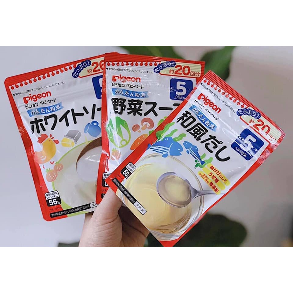Bột Dashi Pigeon cho bé ăn dặm Nhật Bản đủ vị
