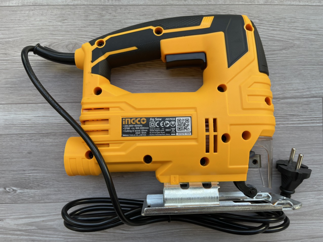 MÁY CƯA LỌNG INGCO 570W JS57028 ( tặng kèm 5 lưỡi cưa lọng gỗ )