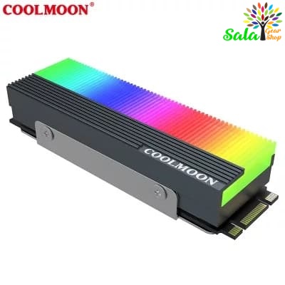 Tản nhiệt SSD m2 2280  Coolmoon Led ARGB Sync main 5v 3Pin Sync Hub Coolmoon