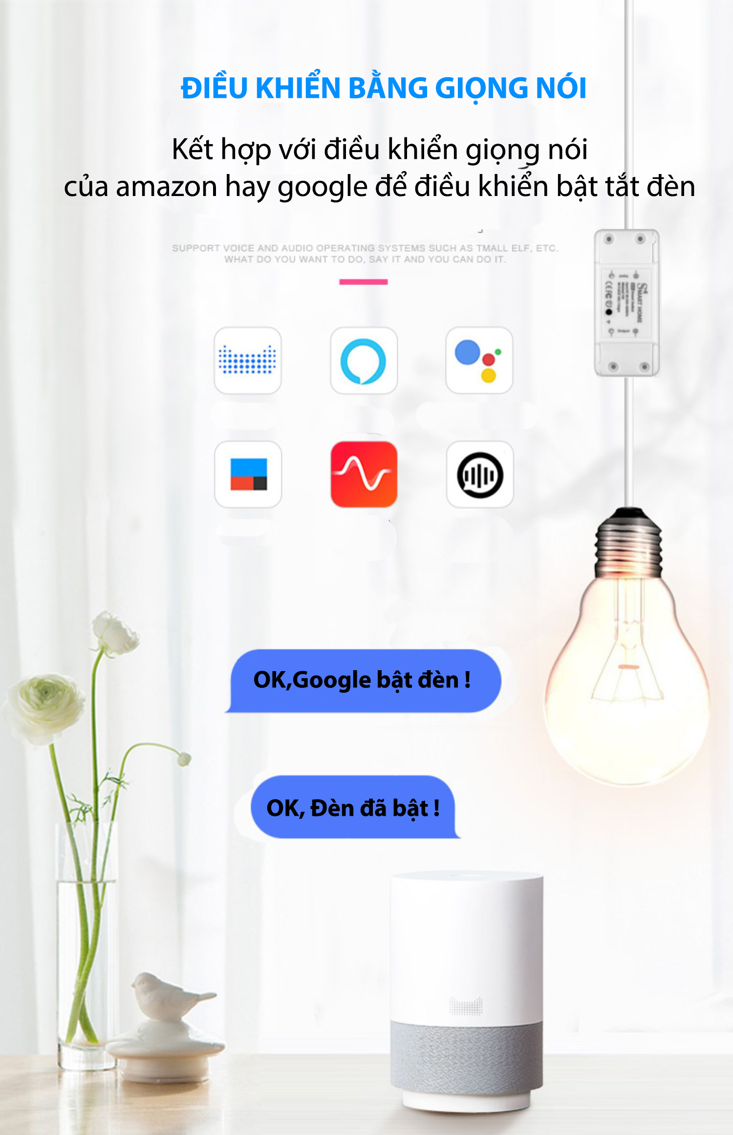 Công Tắc Wifi Tuya Basic - Điều Khiển Từ Xa Smarthome