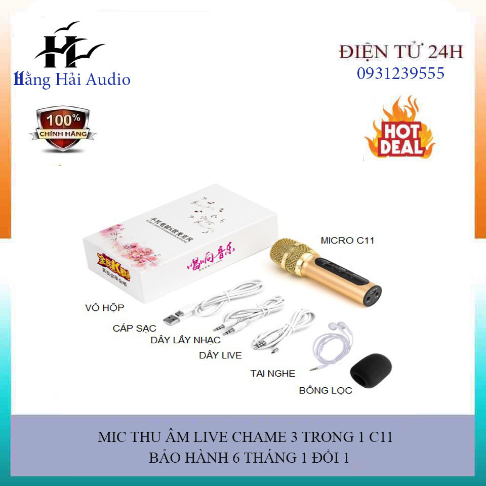 Mic Thu âm C11 livestream cao cấp , Bản năng cấp