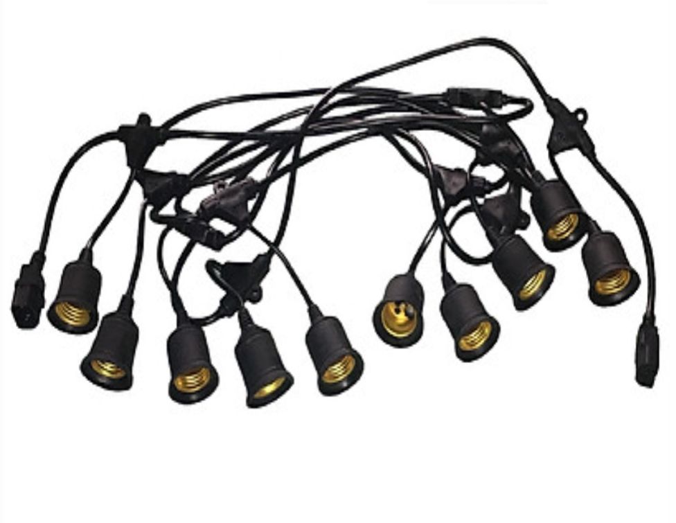 DÂY ĐUI ĐÈN E27 - 5M 10 ĐUÔI ( CÓ ĐẦU NỐI THÊM DÂY )