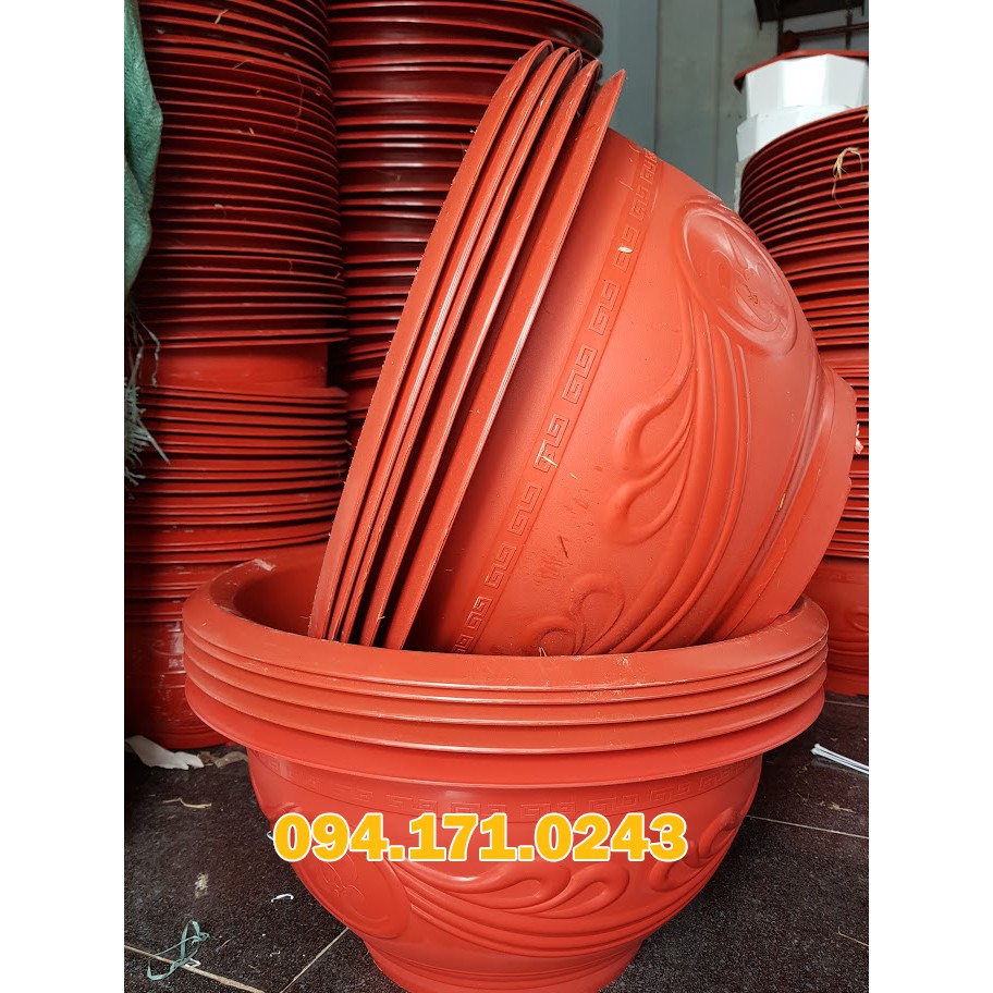 Combo 10 chậu nhựa trồng cây T48 (D = 46cm x cao 23cm)