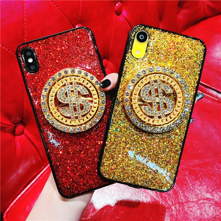 ỐP Lưng Iphone ( Tặng Dây Quấn Sạc, quấn Tai Nghe ) Hình Kim Tiền Viền Silicone