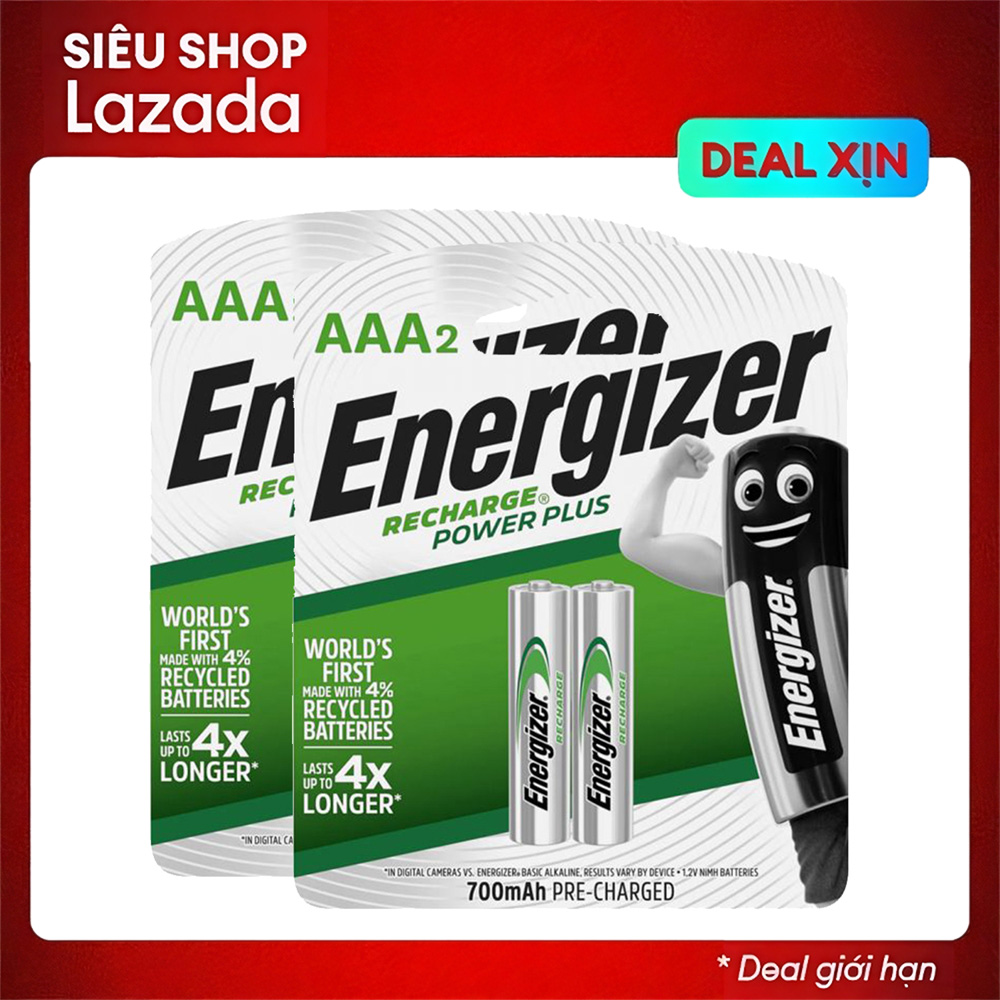 Bộ 4 Pin sạc AAA Energizer Recharge 700mAh
