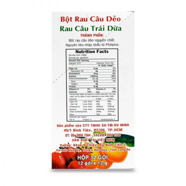 [HCM]Bột Rau Câu Dẻo Mina