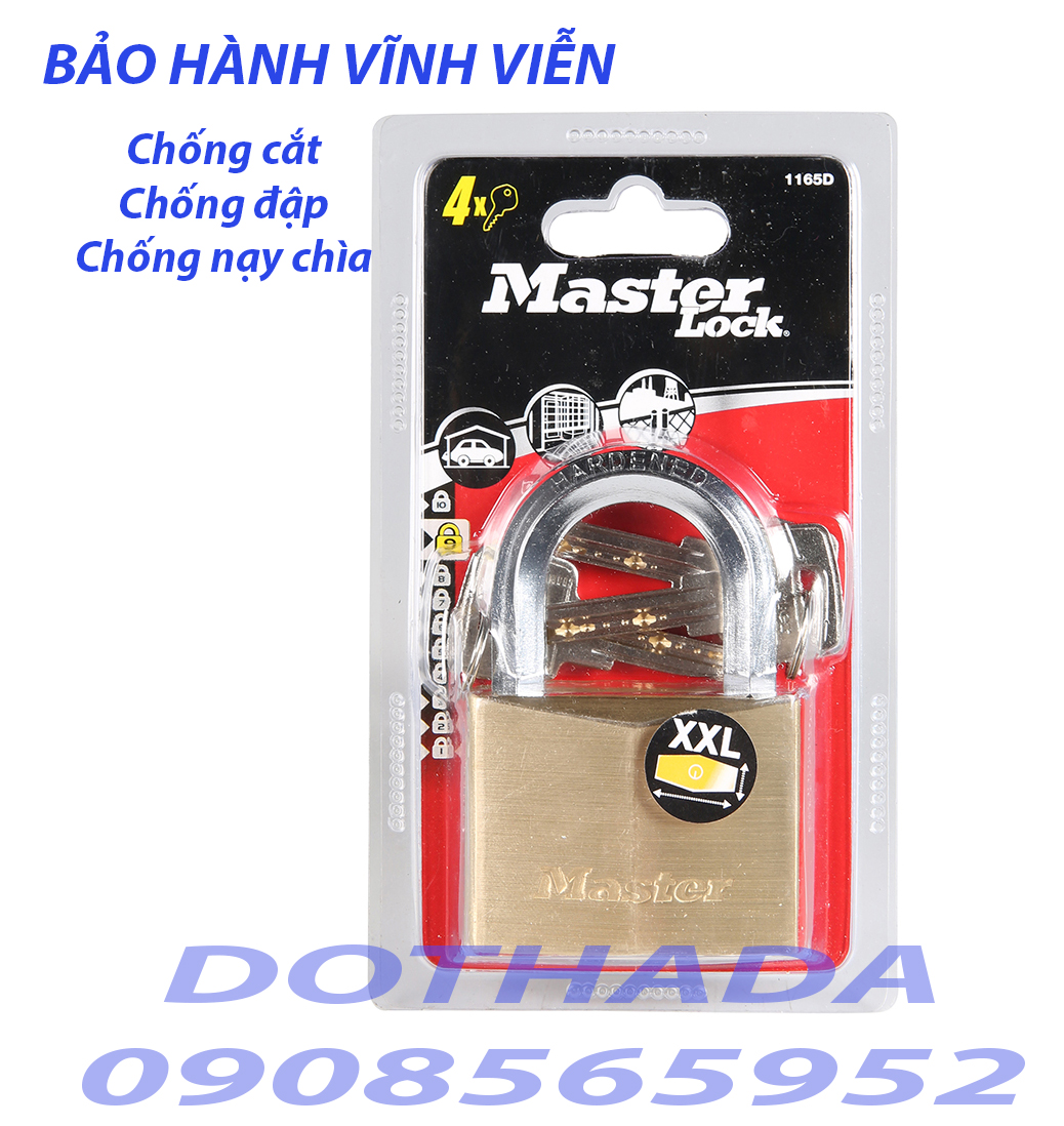 KHÓA CHỐNG CẮT THÂN ĐỒNG 60MM MASTER LOCK 1165EURD - Hàng chính hãng
