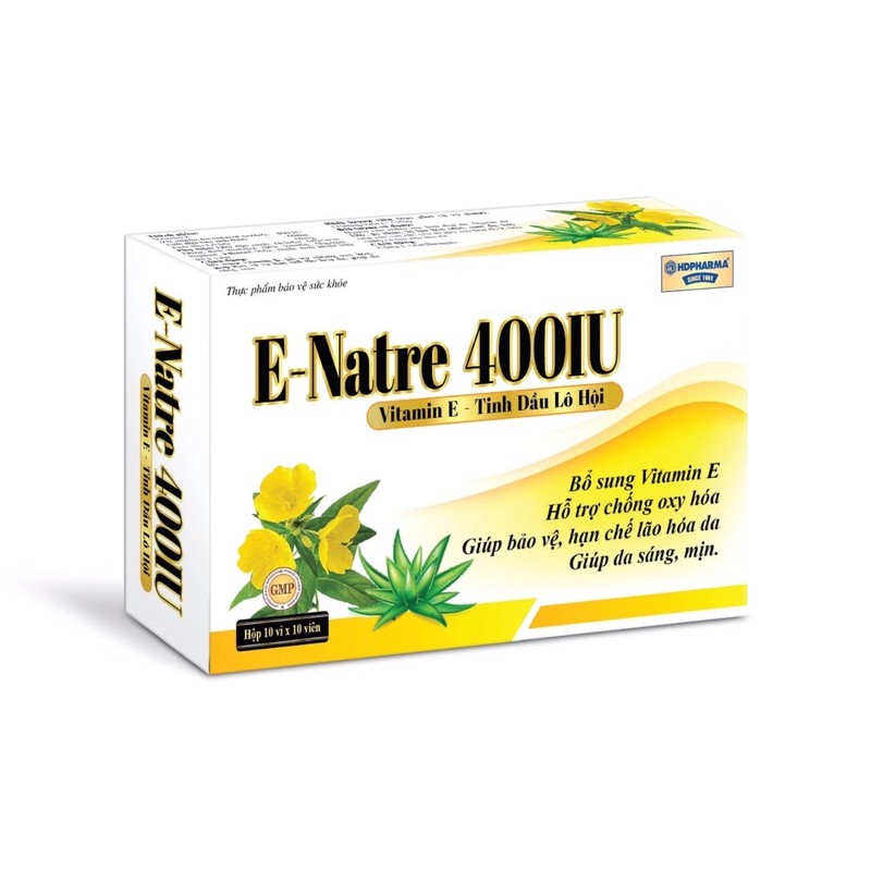 [HCM]Viên uống  E-Natre 400IU bổ sung Vitamin E