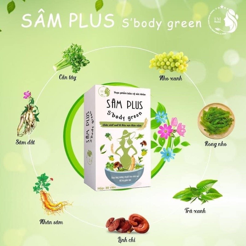 Kẹo Giảm cân Sâm Plus tặng kèm trà