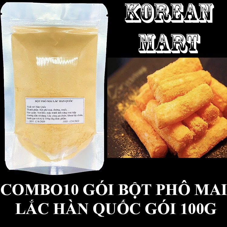 COMBO 10 GÓI BỘT PHÔ MAI HÀN QUỐC GÓI 100G