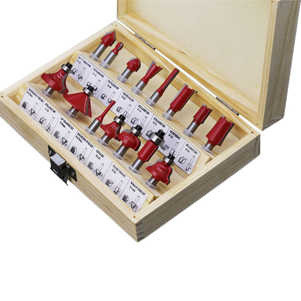 Bộ mũi soi gỗ cốt 12ly7 - Mũi phay gỗ